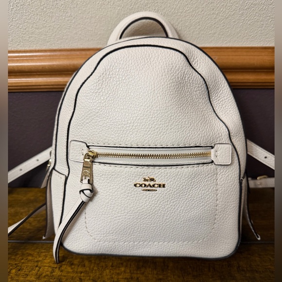 ✨ Coach Andi Mini Backpack Purse – Chalk Pebble Leather ✨ - Picture 5 of 11